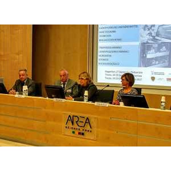 Maria Sandra Telesca (Assessore regionale Salute, Integrazione socio-sanitaria, Politiche sociali e Famiglia) durante la presentazione del progetto europeo Bio-Crime all'Area Science Park - Trieste 28/09/2017