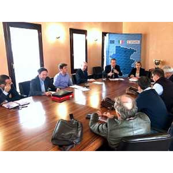 Sergio Bolzonello (Vicepresidente Regione FVG e assessore Attività produttive, Turismo e Cooperazione) incontra le organizzazioni sindacali e i rappresentanti di Friulia, cooperativa Idealscala, Mobiltrade e Unindustria - Pordenone 28/09/2017