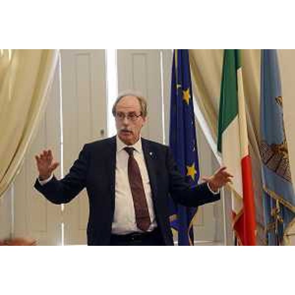 Gianni Torrenti (Assessore regionale Cultura, Sport e Solidarietà) alla presentazione della mostra "Maria Teresa e Trieste. Storie e culture della città e del suo porto" - Trieste 30/09/2017