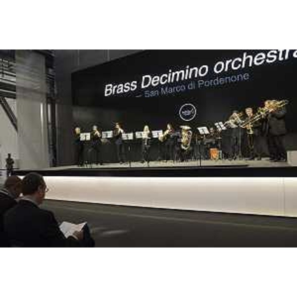 Esibizione della Brass decimino orchestra alla presentazione del bilancio d'esercizio 2016-2017 del gruppo Danieli - Buttrio 04/10/2017