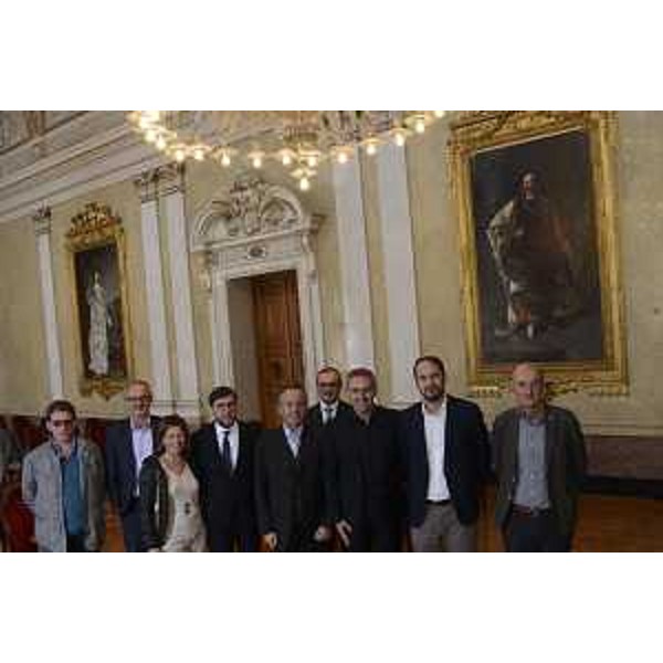 Cristiano Shaurli (Assessore regionale Risorse agricole e forestali) e Leonardo Di Gioia (Coordinatore Commissione) alla riunione della Commissione Politiche agricole della Conferenza delle Regioni - Trieste 05/10/2017