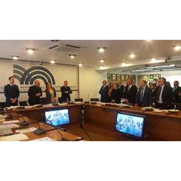 Francesco Peroni (Assessore regionale Finanze, Patrimonio, Coordinamento e Programmazione Politiche economiche e comunitarie) durante i lavori della Conferenza Stato-Regioni - Roma 05/10/2017