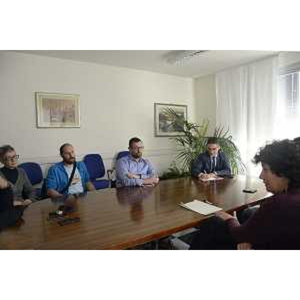 Loredana Panariti (Assessore regionale Lavoro, Formazione, Istruzione, Pari Opportunità, Politiche giovanili, Ricerca e Università) all'incontro con i sindacati per tutelare i dipendenti della Minerva presso il Cara di Gradisca d'Isonzo - Trieste 11/10/2017