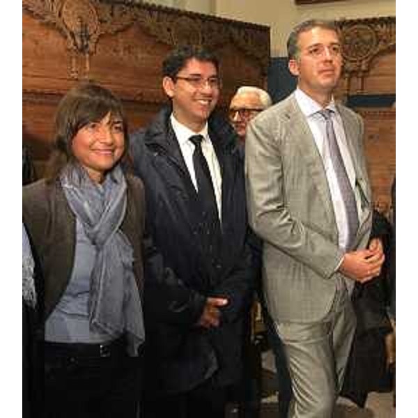 Debora Serracchiani (Presidente Regione Friuli Venezia Giulia), Pierpaolo D'Arienzo (Sindaco Monte Sant'Angelo) e Stefano Balloch (Sindaco Cividale del Friuli) all'inaugurazione del centro visite del monastero di Santa Maria in Valle - Cividale del Friuli 12/10/2017