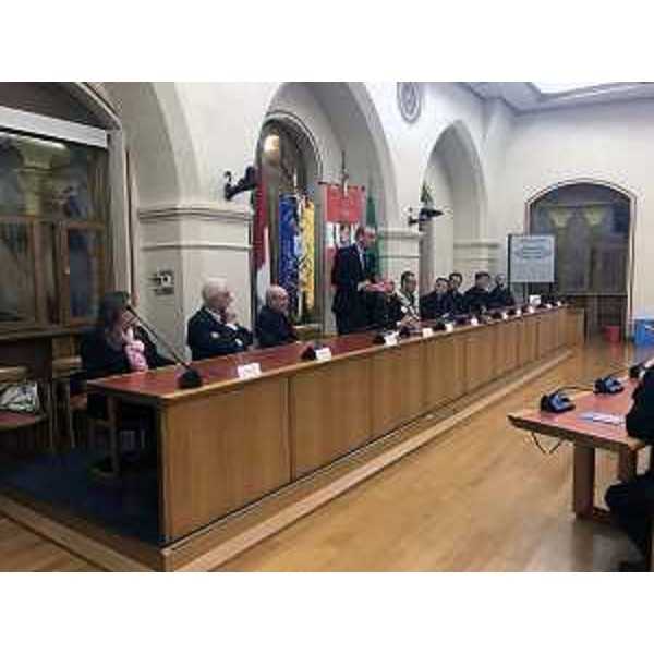 Sergio Bolzonello (Vicepresidente Regione FVG e assessore Attività produttive, Turismo e Cooperazione) interviene all'incontro con una rappresentanza cinese della Congregazione dei discepoli del Signore - Pordenone 16/10/2017