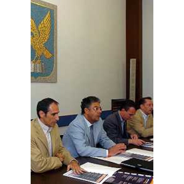 Roberto Antonaz (Assessore Regionale all'istruzione, cultura, sport e pace) alla presentazione di "Lagunamovies" (Trieste, 14/07/05)