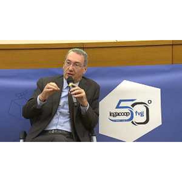 Sergio Bolzonello (Vicepresidente Regione FVG e assessore Attività produttive, Turismo e Cooperazione) interviene alla celebrazione dei 50 anni di Legacoop FVG - Udine 20/10/2017