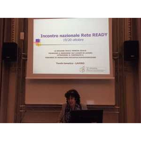 Loredana Panariti (Assessore regionale Lavoro, Formazione, Istruzione, Pari Opportunità, Politiche giovanili, Ricerca e Università) all'incontro nazionale Rete READY - Torino 20/10/2017