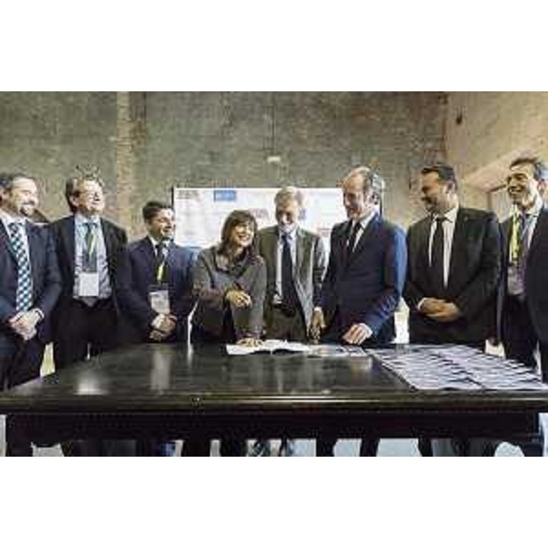 Debora Serracchiani (Presidente Regione Friuli Venezia Giulia), Graziano Delrio (Ministro Infrastrutture e Trasporti) e Luca Zaia (Presidente Regione Veneto) agli Stati generali della logistica del Nordest - Venezia 26/10/2017