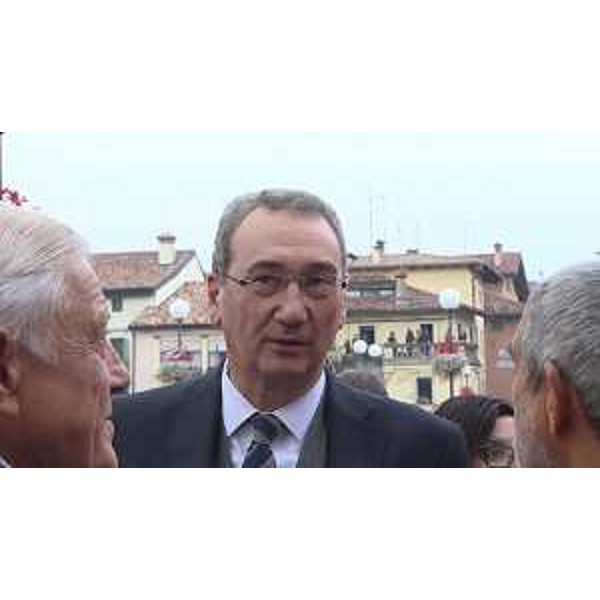 Sergio Bolzonello (Vicepresidente Regione FVG e assessore Attività produttive, Turismo e Cooperazione) durante la cerimonia in ricordo della disfatta di Caporetto - Cividale del Friuli 27/10/2017
