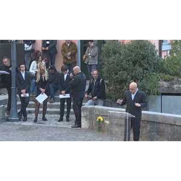 Luca Zingaretti (Attore) legge alcuni brani in occasione della cerimonia in ricordo della disfatta di Caporetto - Cividale del Friuli 27/10/2017