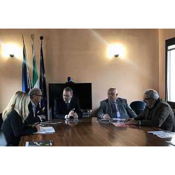 Corrado della Mattia (Presidente ACI Pordenone), Sergio Bolzonello (Vicepresidente Regione FVG e assessore Attività produttive, Turismo e Cooperazione), Walter De Bortoli (Assessore Sport Comune Pordenone) e Fabrizio Grigoletti (Presidente scuderia Sagittario) durante la conferenza stampa di presentazione del Rally del Piancavallo - Pordenone 28/10/2017