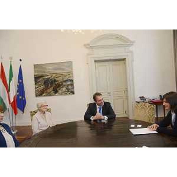 Debora Serracchiani (Presidente Regione Friuli Venezia Giulia) incontra Ádám Zoltán Kovács (Ambasciatore Ungheria in Italia) e Anna Illy (Console onorario Ungheria a Trieste) - Trieste 30/10/2017