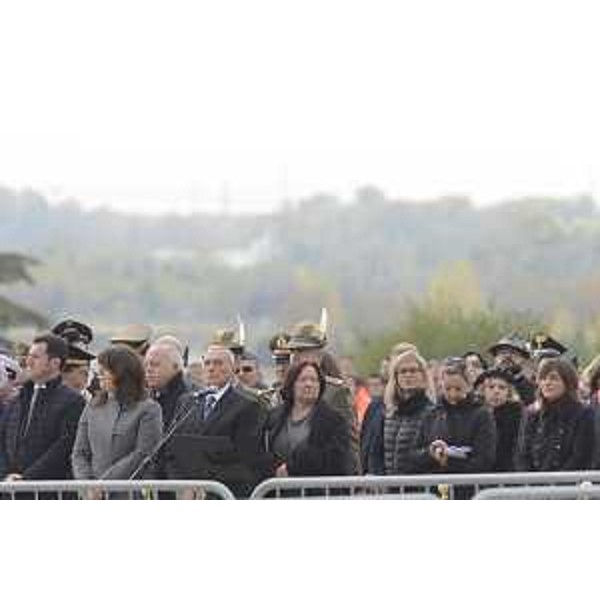 Pietro Grasso (Presidente Senato), Debora Serracchiani (Presidente Regione Friuli Venezia Giulia) e Franco Iacop (Presidente Consiglio regionale) alla cerimonia del 4 novembre, giornata dell'Unità nazionale e delle Forze Armate - Redipuglia 04/11/2017