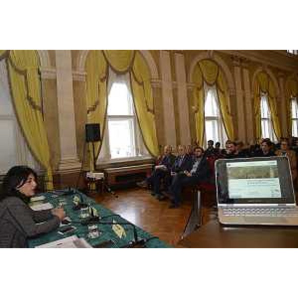 Mariagrazia Santoro (Assessore regionale Infrastrutture e Territorio) durante i lavori del secondo laboratorio di idee per le osservazioni al piano paesaggistico regionale - Trieste 07/11/2017