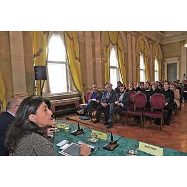 Mariagrazia Santoro (Assessore regionale Infrastrutture e Territorio) durante i lavori del secondo laboratorio di idee per le osservazioni al piano paesaggistico regionale - Trieste 07/11/2017