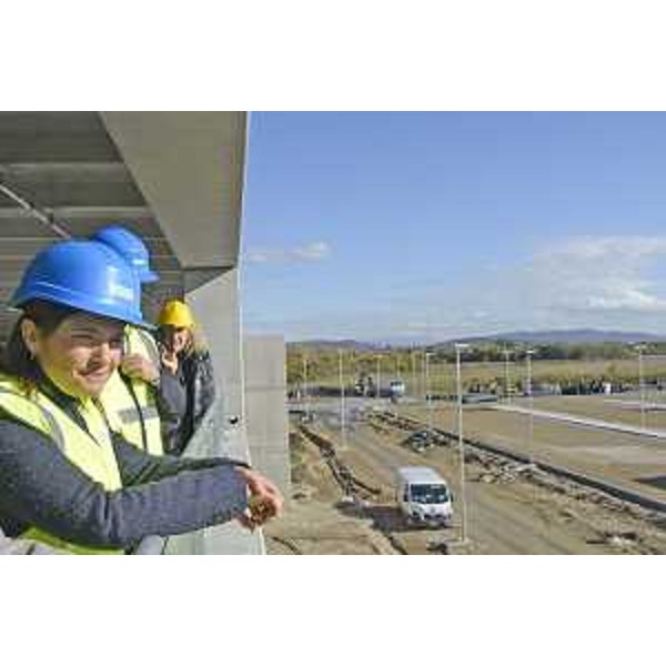 Debora Serracchiani (Presidente Regione Friuli Venezia Giulia) durante un sopralluogo nel cantiere in prossimità del Trieste Airport - Ronchi dei Legionari 10/11/2017