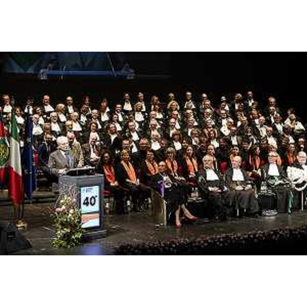 Sergio Mattarella (Presidente della Repubblica) interviene alla cerimonia di inaugurazione dell'Anno Accademico dell'Università di Udine - Udine 13/11/2017
