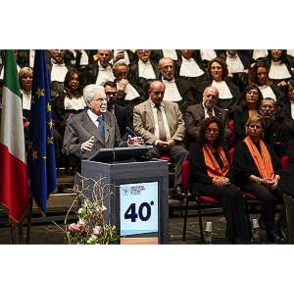 Sergio Mattarella (Presidente della Repubblica) interviene alla cerimonia di inaugurazione dell'Anno Accademico dell'Università di Udine - Udine 13/11/2017