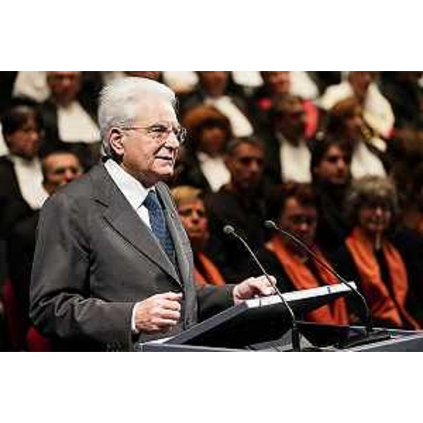 Sergio Mattarella (Presidente della Repubblica) interviene alla cerimonia di inaugurazione dell'Anno Accademico dell'Università di Udine - Udine 13/11/2017
