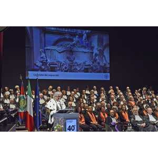Alberto Felice De Toni (Rettore Università Udine) alla cerimonia di inaugurazione dell'Anno Accademico dell'Università di Udine - Udine 13/11/2017