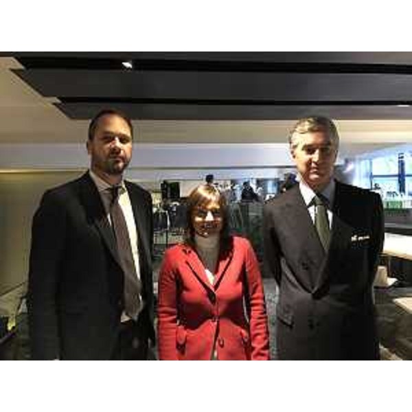 Debora Serracchiani (Presidente Regione Friuli Venezia Giulia) e Cristiano Shaurli (Assessore regionale Risorse agricole e forestali) incontrano Francesco Genuardi (Console generale italiano a New York) - New York 17/11/2017