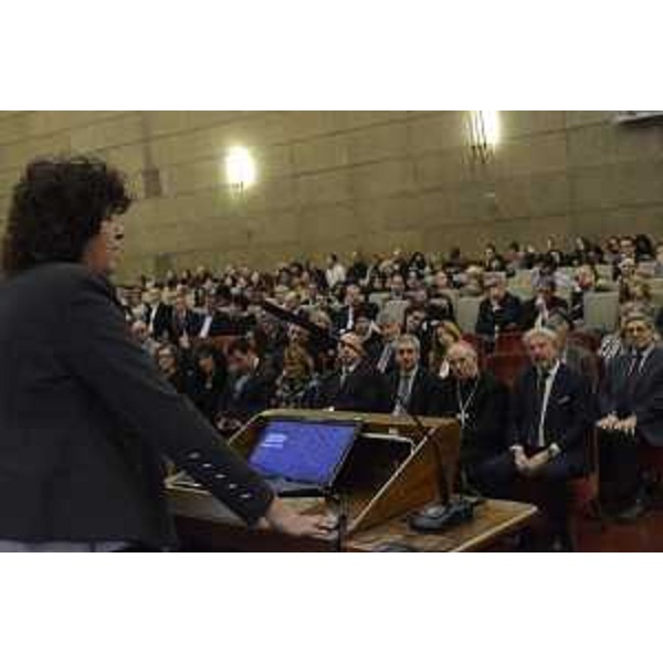Loredana Panariti (Assessore regionale Lavoro, Formazione, Istruzione, Pari Opportunità, Politiche giovanili, Ricerca e Università) interviene all'apertura dell'anno accademico dell'Università di Trieste - Trieste 20/11/2017