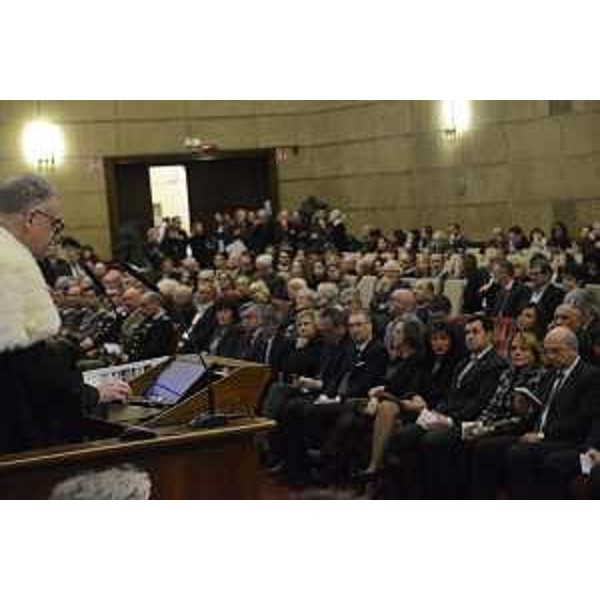 Maurizio Fermeglia (Rettore Università Trieste) interviene all'apertura dell'anno accademico dell'Università di Trieste - Trieste 20/11/2017