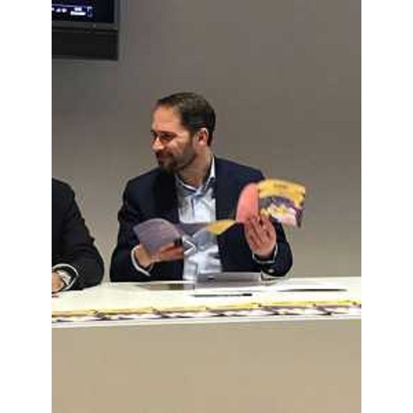 Cristiano Shaurli (Assessore regionale Risorse agricole e forestali) alla conferenza stampa di presentazione del festival "Suns" - Udine 23/11/2017