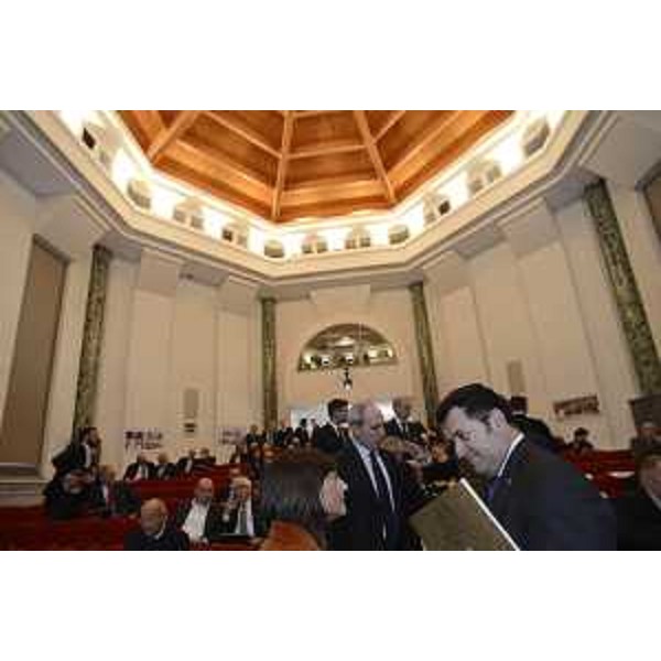 Debora Serracchiani (Presidente Regione Friuli Venezia Giulia), Pietro Del Fabbro (Presidente Friulia) e Franco Iacop (Presidente Consiglio regionale) alla celebrazione in occasione dei 50 anni di fondazione - Trieste 27/11/2017
