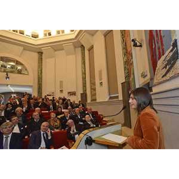 Debora Serracchiani (Presidente Regione Friuli Venezia Giulia) interviene alla celebrazione in occasione dei 50 anni di fondazione di Friulia - Trieste 27/11/2017