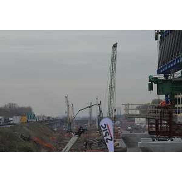 Cantiere del nuovo ponte sul Tagliamento nell'ambito dei lavori della terza corsia dell'A4 - Latisana 28/11/2017