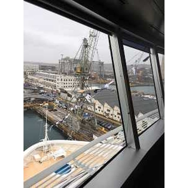 Il porto visto dalla nave da crociera MSC Seaside - Monfalcone 29/11/2017