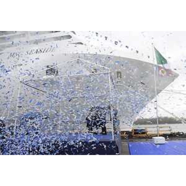 Cerimonia di varo della nave da crociera MSC Seaside - Monfalcone 29/11/2017