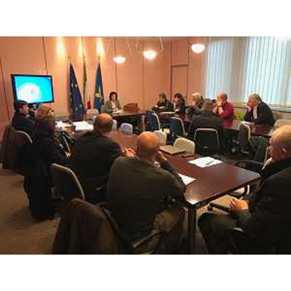 Sara Vito (Assessore regionale Ambiente ed Energia) alla riunione con i soggetti interessati alla costituzione del Contratto di fiume sullo Judrio - Gorizia 29/11/2017