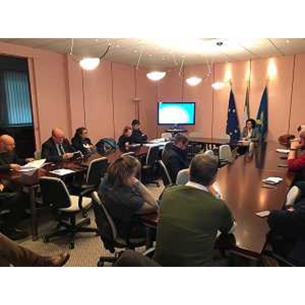 Sara Vito (Assessore regionale Ambiente ed Energia) alla riunione con i soggetti interessati alla costituzione del Contratto di fiume sullo Judrio - Gorizia 29/11/2017