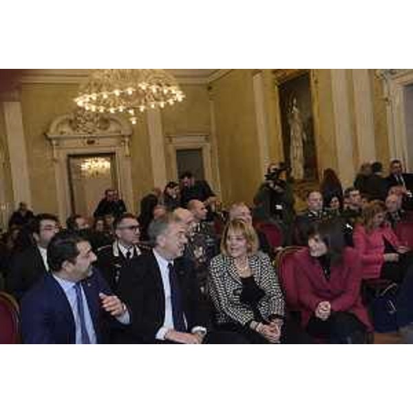 Annapaola Porzio (Prefetto Trieste) e Debora Serracchiani (Presidente Regione Friuli Venezia Giulia) durante cerimonia di maiden call per l'attracco della Msc Seaside - Trieste 30/11/2017