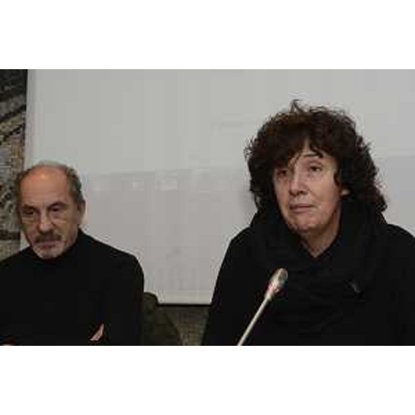 Pino Roveredo (Garante detenuti Regione FVG) e Loredana Panariti (Assessore regionale Lavoro, Formazione, Istruzione, Pari Opportunità, Politiche giovanili, Ricerca e Università) al convegno "Dal carcere al territorio, opportunità e risposte inclusive" - Udine 01/12/2017