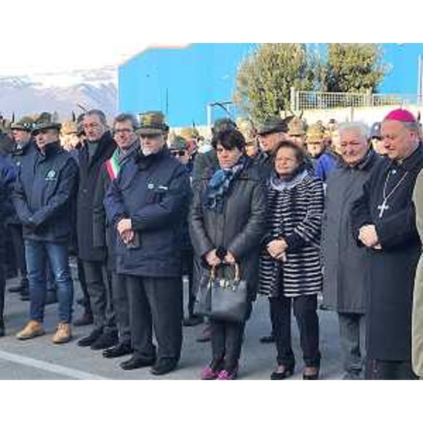 Sergio Bolzonello (Vicepresidente Regione FVG e assessore Attività produttive, Turismo e Cooperazione) alla cerimonia di benedizione del Ponte degli Alpini dellAmicizia - Pordenone 02/12/2017