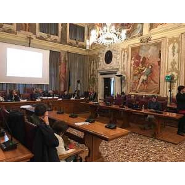 Maria Sandra Telesca (Assessore regionale Salute, Integrazione socio-sanitaria, Politiche sociali e Famiglia) interviene alla presentazione della guida "Udine: una città a portata di tutti" - Udine 05/12/2017