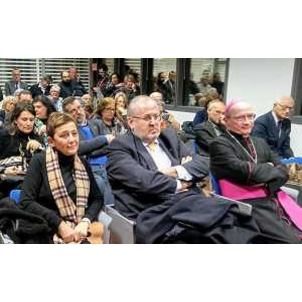 Rodolfo Ziberna (Sindaco Gorizia) e Carlo Roberto Maria Redaelli (Arcivescovo Gorizia) all'inaugurazione della nuova sede dellANFFAS - Gorizia 05/12/2017