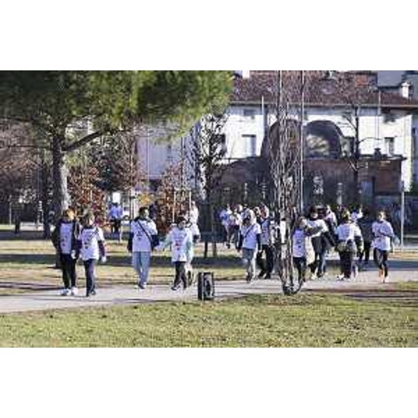 Partenza della camminata "CamminAndos insieme" - Udine 17/12/2017 (Foto Bressanutti)