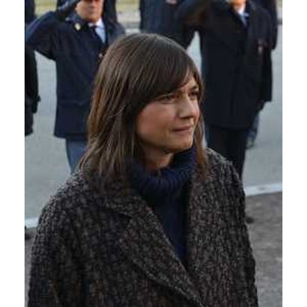 Debora Serracchiani (Presidente Regione Friuli Venezia Giulia) alla commemorazione della "strage di Natale" del 23 dicembre 1998 (tre poliziotti - Adriano Ruttar, Paolo Cragnolino e Guido Zanier - furono vittime di una bomba appesa alla serranda di un negozio), in viale Ungheria - 23/12/2017 Udine (Foto Turco Massimo - Agenzia Petrussi)