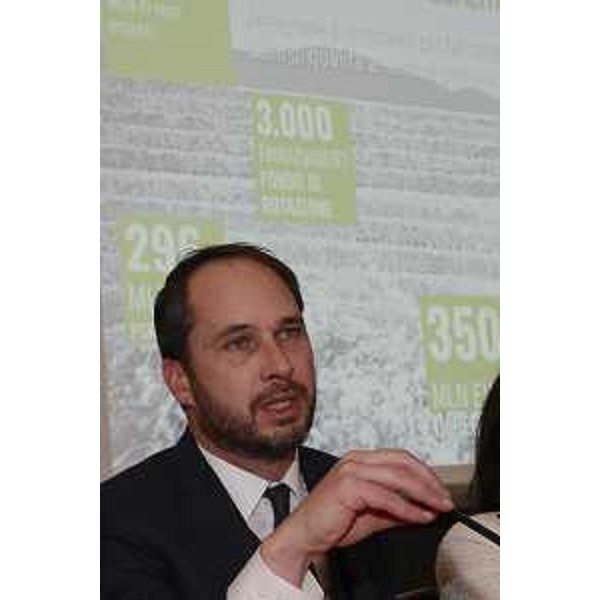Cristiano Shaurli (Assessore regionale Risorse agricole e forestali) nel corso della conferenza stampa di fine anno - Trieste 22/12/2017