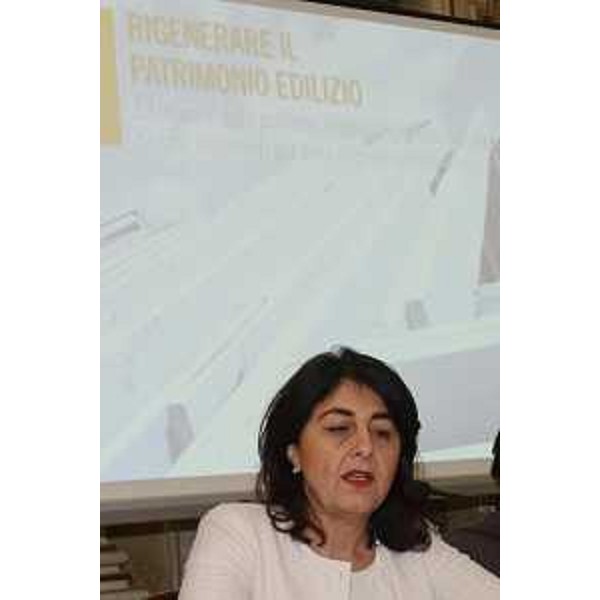 Mariagrazia Santoro (Assessore regionale Infrastrutture e Territorio) nel corso della conferenza stampa di fine anno - Trieste 22/12/2017