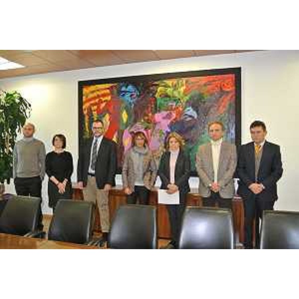 Maria Sandra Telesca (Assessore regionale Salute, Integrazione socio-sanitaria, Politiche sociali e Famiglia) alla firma dell'intesa tra il CRO di Aviano e l'Istituto oncologico kazako di Almaty - Udine 29/12/2017