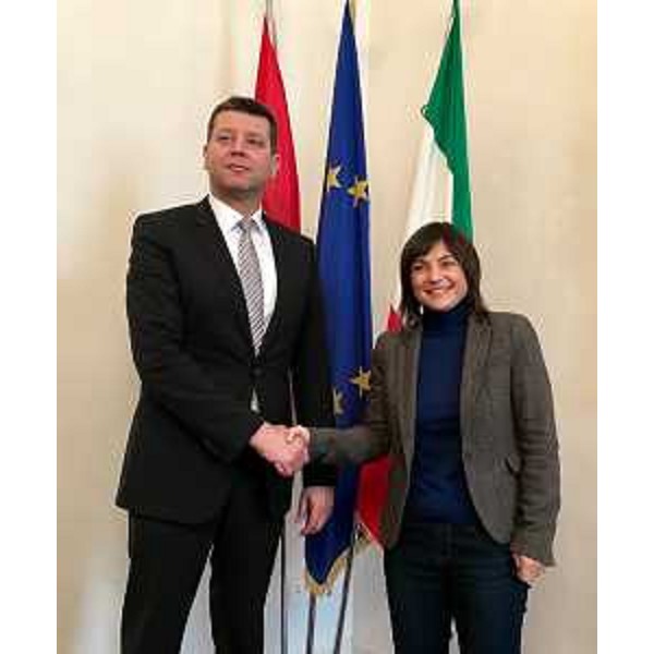 Debora Serracchiani (Presidente Regione Friuli Venezia Giulia) incontra Jasen Mesić (Ambasciatore Croazia in Italia) - Trieste 02/01/2018