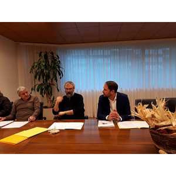 L'assessore regionale alle Risorse agricole, Cristiano Shaurli, alla presentazione dell'Associazione Produttori antichi mais friulani - Udine 06/03/2018
