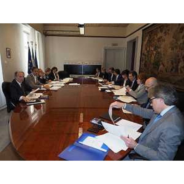 Il Presidente Massimiliano Fedriga presiede la prima riunione della nuova Giunta Regione FVG - Trieste 24/05/2018