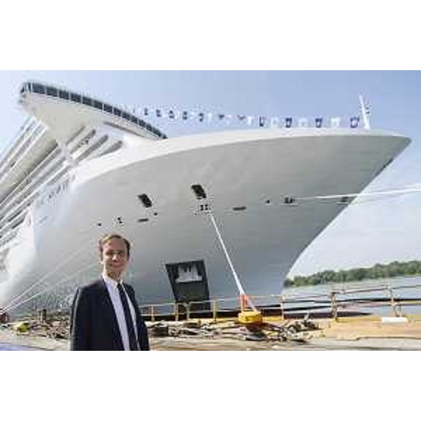 Massimiliano Fedriga (Presidente Regione Friuli Venezia Giulia) alla cerimonia di consegna della nave da crociera Msc Seaview - Monfalcone 04/06/20185